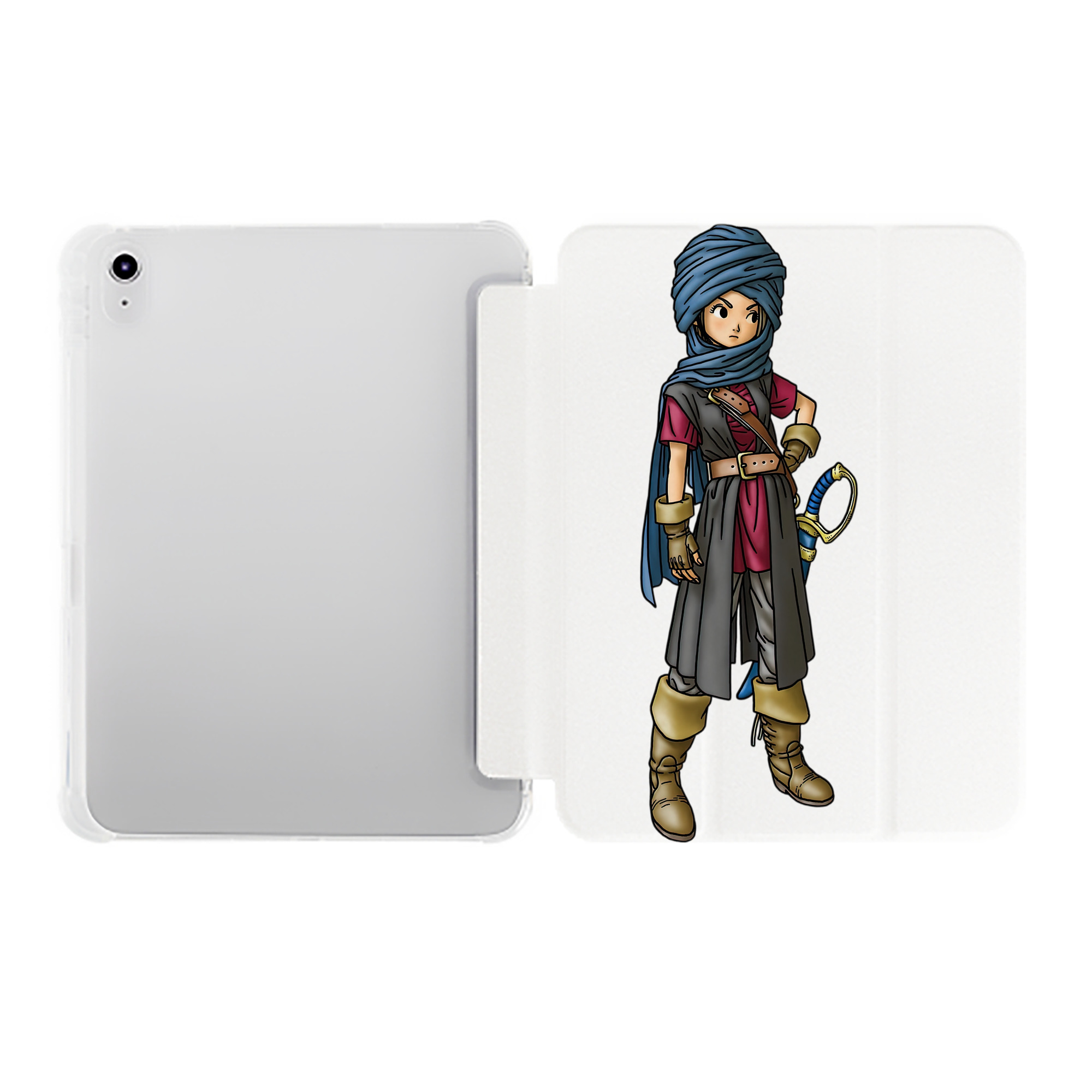 （画像用） ドラゴンクエスト Doragon Kuesuto Dragon Quest IPad ケース ペン収納付き 三つ折りスタンド PUレザー×シリコン 対応機種9.5/10.5/10.9インチ